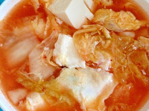 豆腐&キムチのピリ辛スープ★
